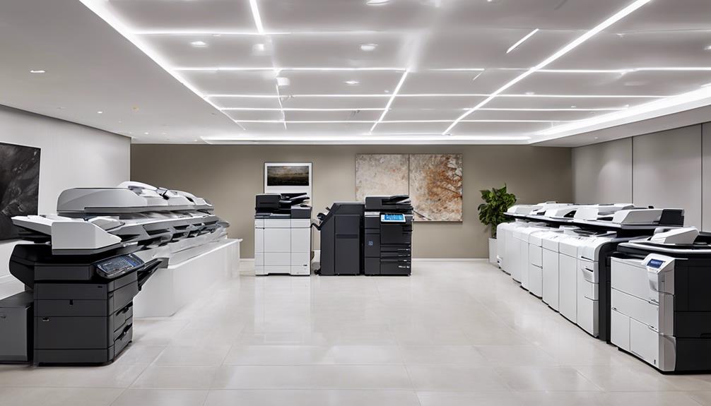 brands of copier offerings listed